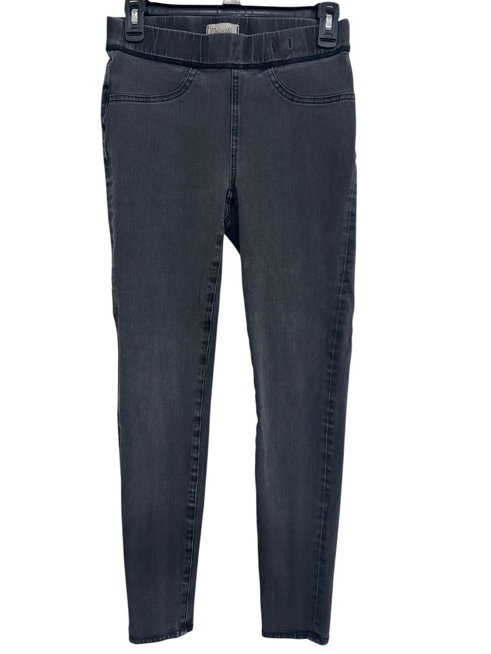 Madewell the Anywhere Stretch Pull-On Skinny Jeans/Jeggings Washed Black  sz 27T